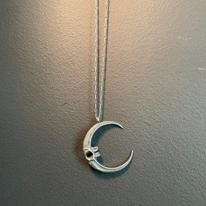 Blood Milk Jewels - Eagle Talon Crescent Moon Necklace - solid sterling silver